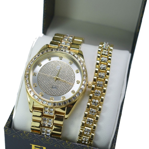 iced out armani watch